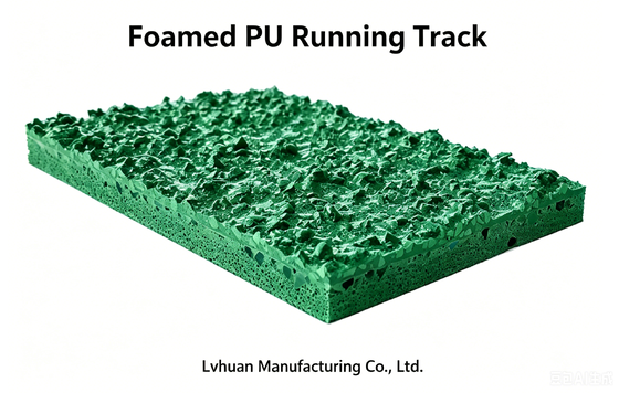 Eco Synthetic Running Track Low VOC Running Track System Green For LEED Schools