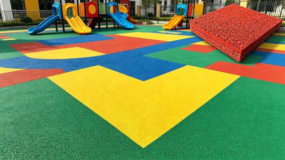 Eco Friendly EPDM Rubber Flooring Recycled EPDM Rubber Tiles 10mm - 15mm