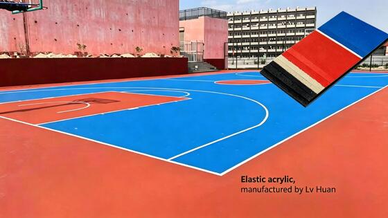 Indoor Cushioned Acrylic Surface Low VOC Acrylic Sports Surface 3mm - 6mm