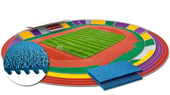 Eco Friendly Prefabricated Running Track Recycled EPDM Rubber Running Track UV Resistant