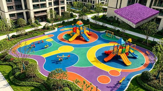 Recycled Base EPDM Rubber Flooring UV Resistant Playground EPDM Flooring