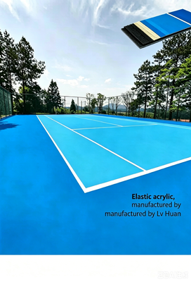 Water Based Cushioned Acrylic Surface Breathable Tennis Court Surfaces 8mm