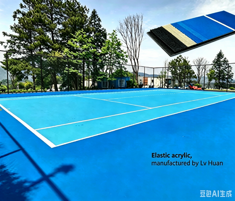Water Based Cushioned Acrylic Surface Breathable Tennis Court Surfaces 8mm