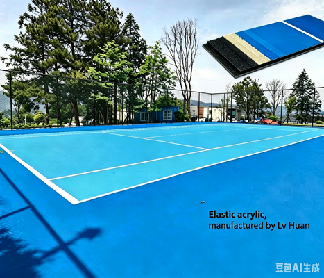 Water Based Cushioned Acrylic Surface Breathable Tennis Court Surfaces 8mm