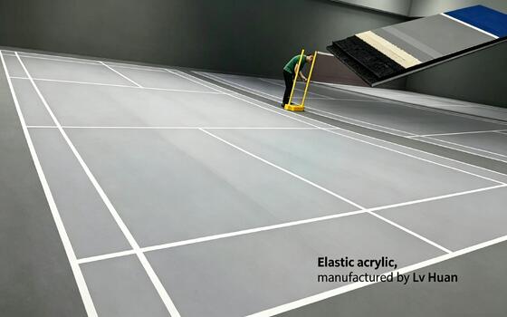 Elastic Cushioned Acrylic Surface 3mm - 5mm Acrylic Court Surface For Tight Deadlines
